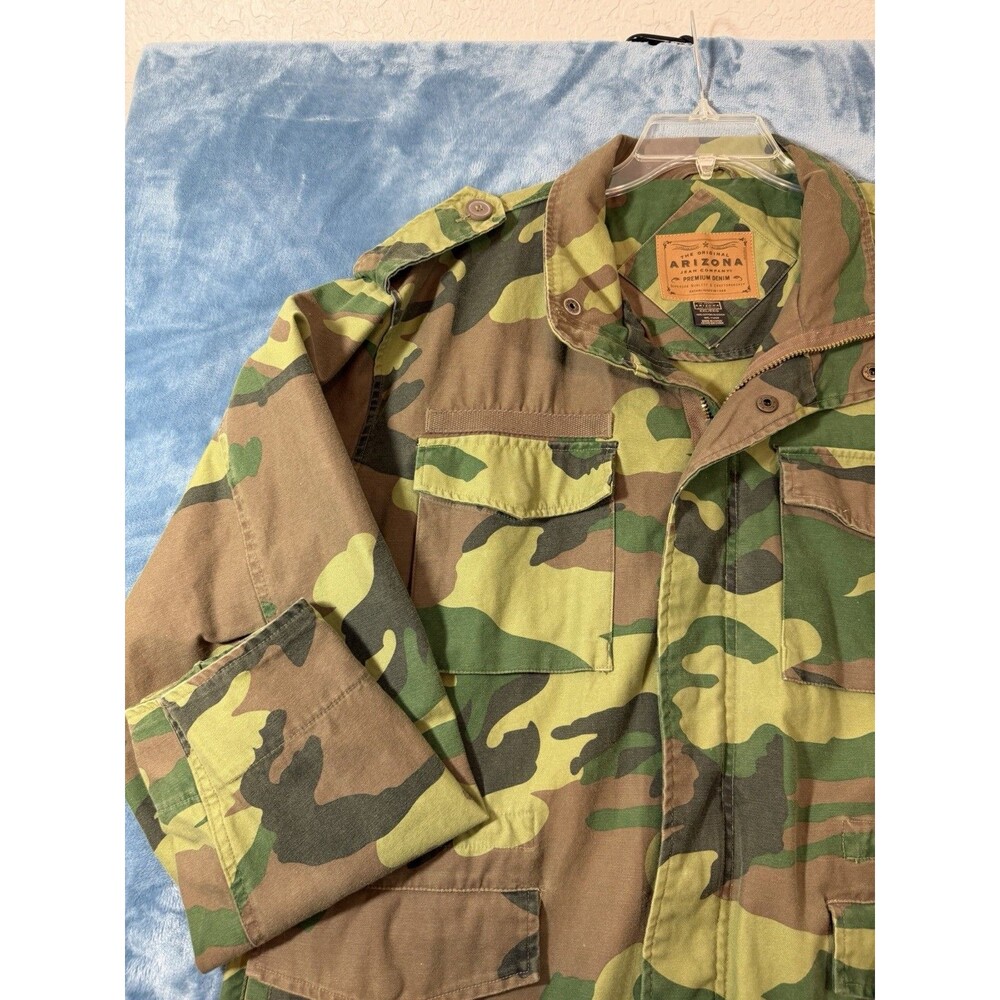 Arizona Camo Field Jacket XXL Vintage Military M65 Woodlnd Utility heavy Coat